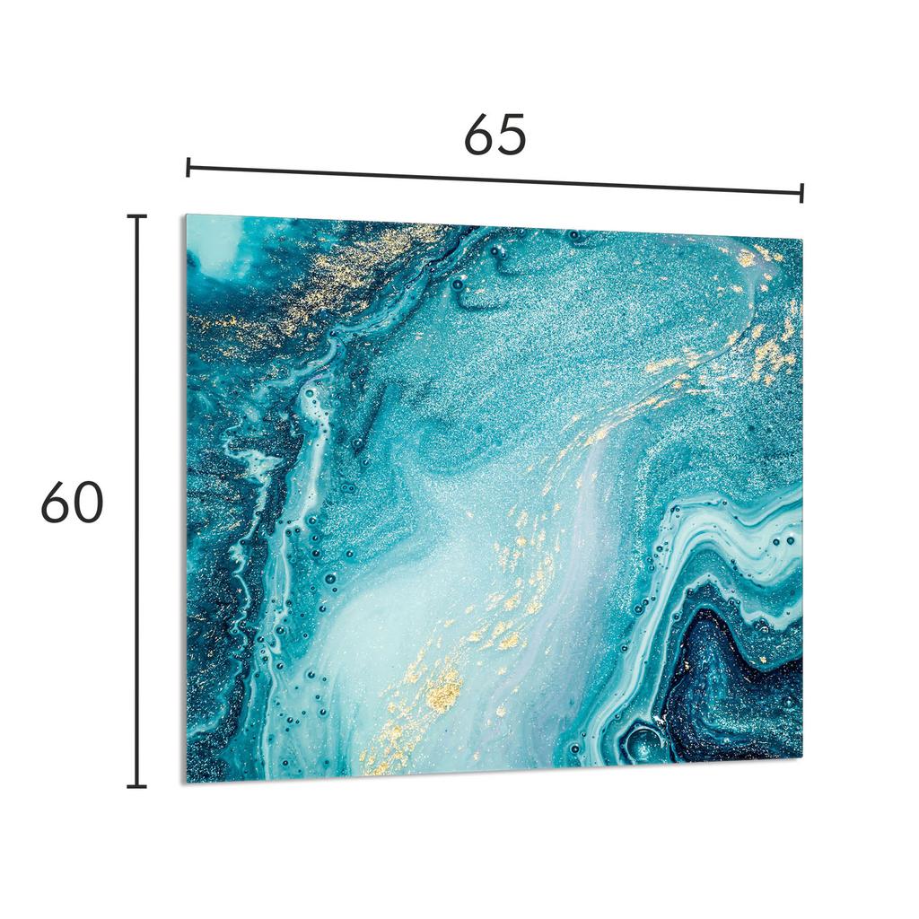 PANNEAU EN VERRE POUR CUISINE 65x60 Marbre