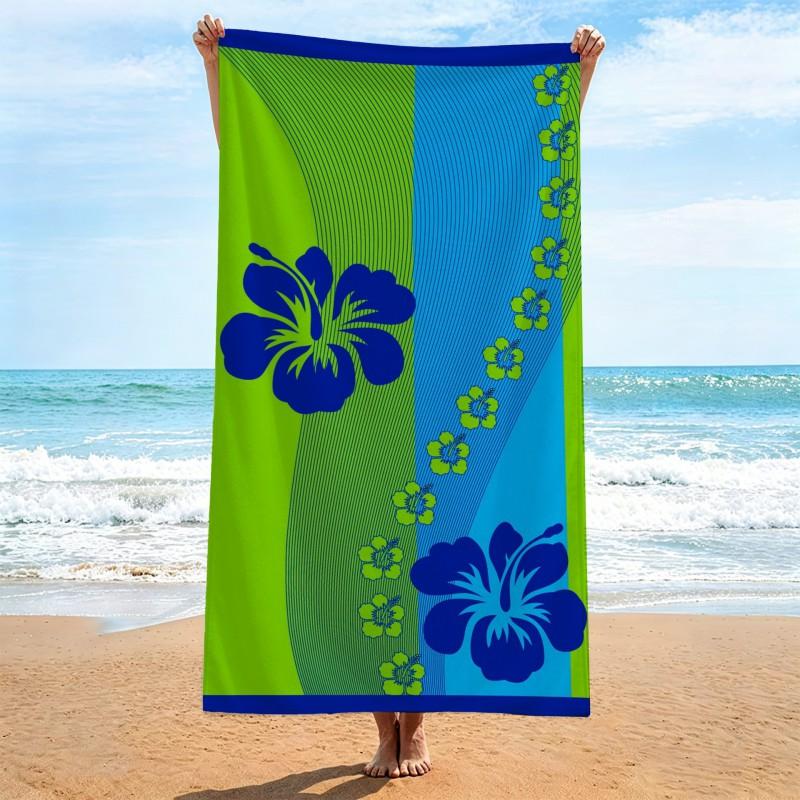 Ultra Absorbent Quick Dry Microfiber Beach Towel With Large Floral Print 70x140cm Portable Bath Pool Travel