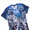 Premium Quality 3d Printed White Cotton Tiger T-shirt For Men And Women With Timeless Style