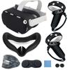 For Oculus Quest 2 Accessories, VR Silicone Face Mask, VR Shell Cover,Quest 2 Touch Controller Grip Cover,Protective Lens Cover,Disposable Eye Cover