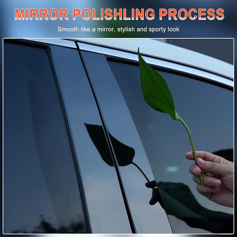 Car Door Window Pillar Post Trim Molding Cover B C Column Stickers Black Car Accessories for Jeep Grand Cherokee 2011-2021