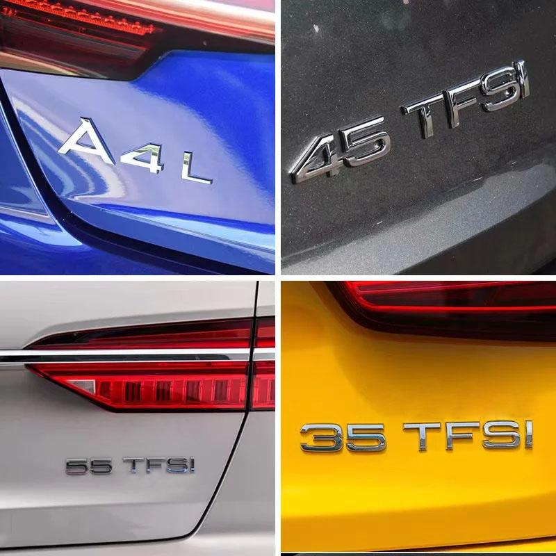 Naklejka z logo 3D 30 35 40 45 50 55 TFSI Odznaka na tylny zderzak Emblemat na tylną klapę samochodu Akcesoria