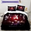 Wednesday Addams Design Bed Bedding Set 1 Duvet Cover + 2 Pillowcases Soft Breathable Household Bed Linens