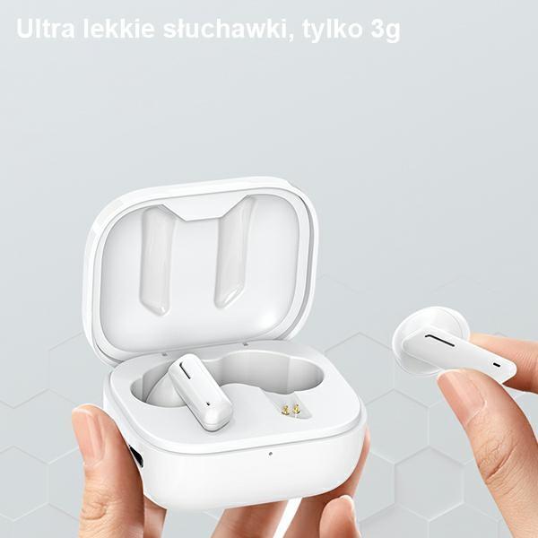 Bluetooth 5.1 Headphones AWEI T36 TWS with Charging Dock White