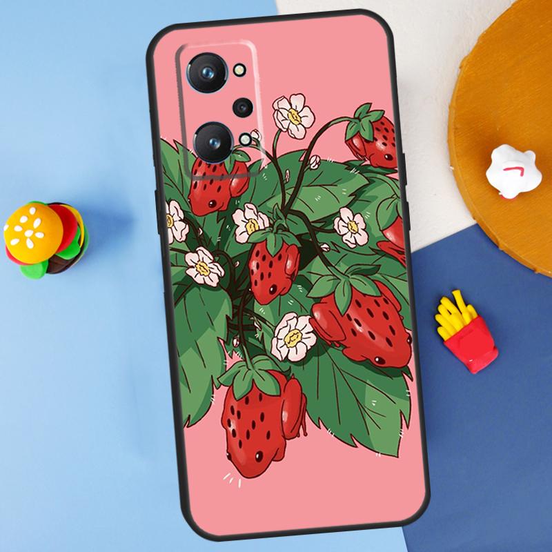 Cute Strawberry For Realme C55 C67 C61 C75 C53 C51 C21Y C25S GT 6 6T 5 GT7 Pro 10 11 12 13 14 Pro Plus Case