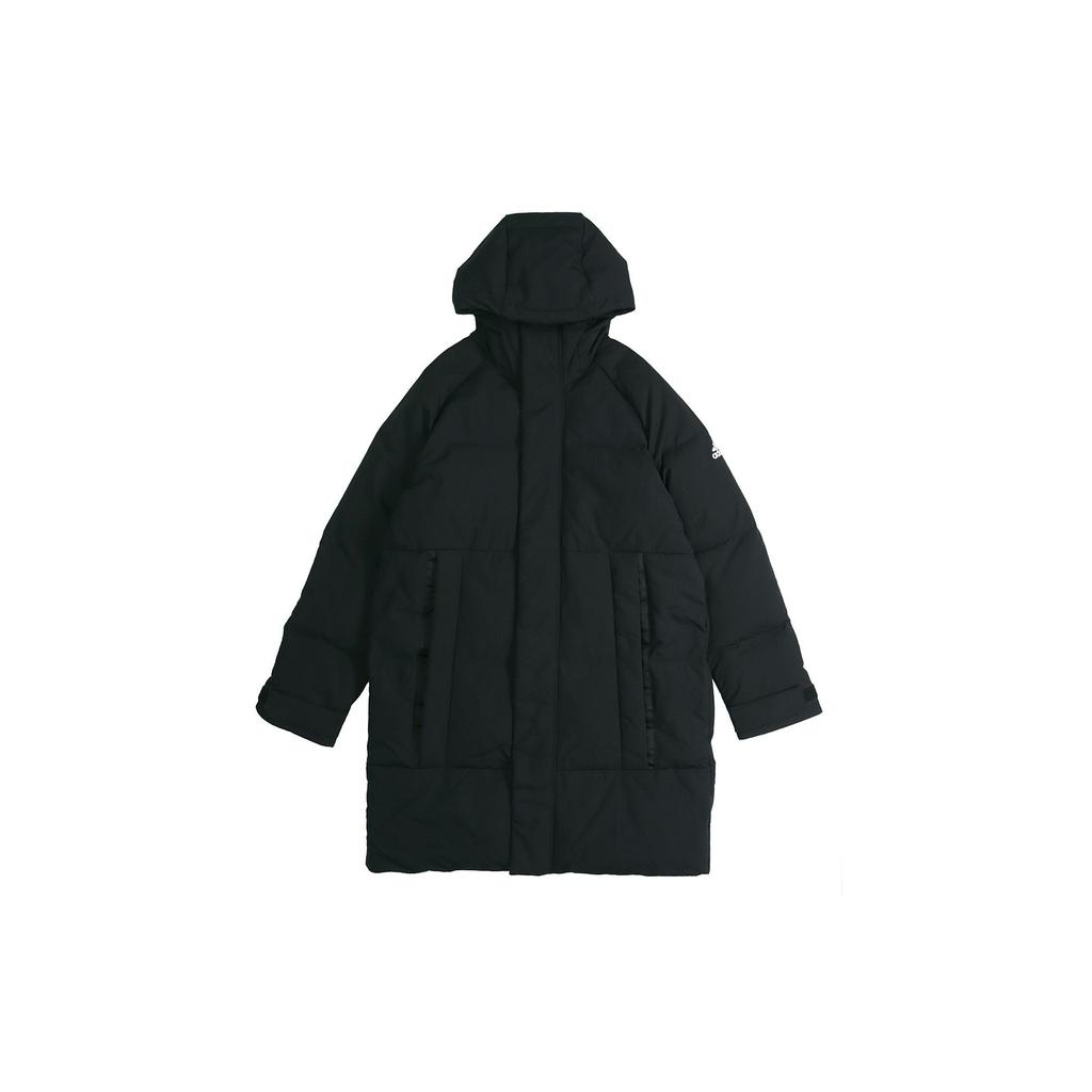 adidas Down Jackets Men's Black Hooded Thickened Quilted Down Jacket FT2488