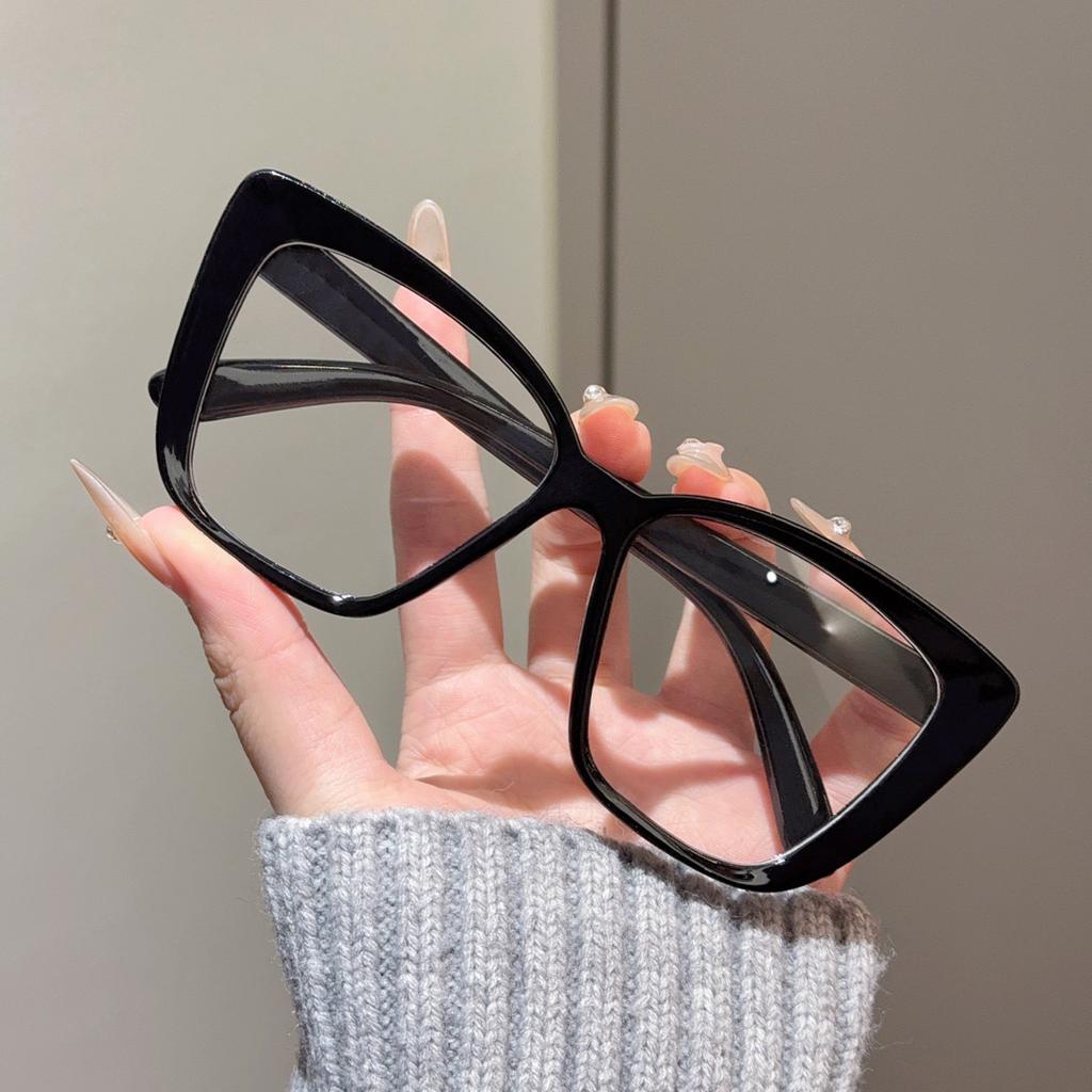 Sonnenbrille Punk Zukünftiger Trend Vielseitig Schlank Premium Sonnenbrille Großes Gestell Flache Gläser