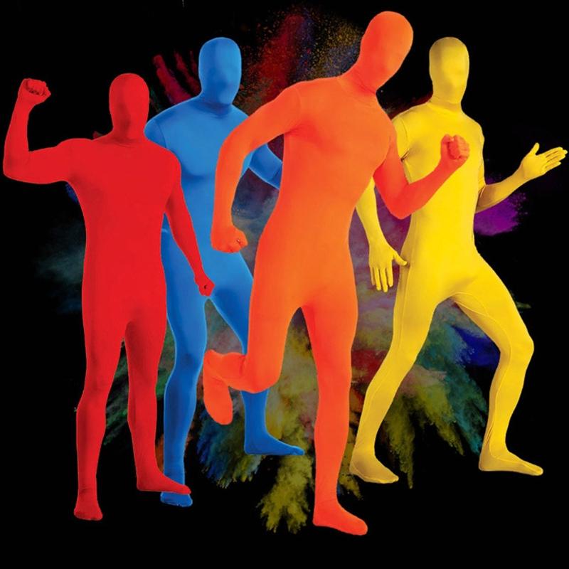 Full Jumpsuit Spandex Stretch Adult Costume Chromakey Tughts Disappearing Men Unisex Body Suit for Halloween Cosplay