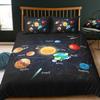 Solarsystem Planet Galaxie Gedrucktes Bettbezug-Set Bettwäsche-Set Digital Gedrucktes Dreiteiliges Set