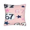 67 Six Seven Meme Pillow Cover Brainrot Print Cushion Cover Funny Pillow Case For Sofa Couch Bed Living Room