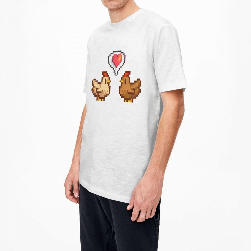 Mens T-Shirt Valley Chicken Love T-Shirts Hip Hop Custom Printed Graphic Beach Tees Vintage Cotton Tops Plus