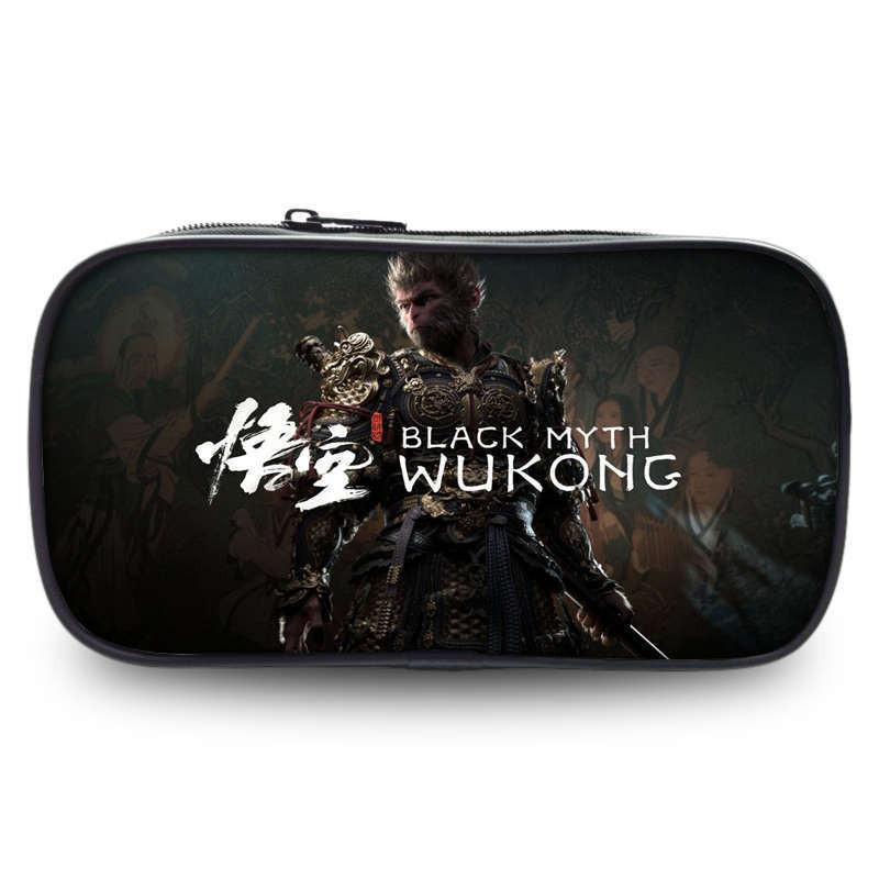 Versatile Black Myth Wu Kong Large Capacity Pencil Case For School Supplies Organizing