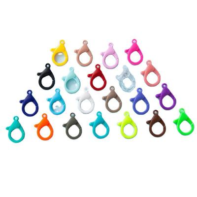 100 Pcs Colored Lobster Clasp Light 25mm Lobster Claw Clasps for DIY Backpacks Key Chains Bracelets