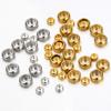 50pcs Gold Color Stainless Steel Round Stopper Spacer Beads Crimp End Beads for DIY Necklace Jewelry Making Supplies Wholesale