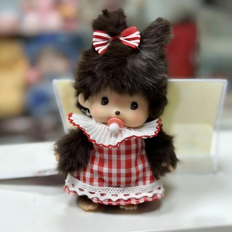 Monchhichi Doll Keychain Kawaii Bags Hanging Pendants Children's Day Birthday Gift   Backpack Keyring Ornament Party Favor