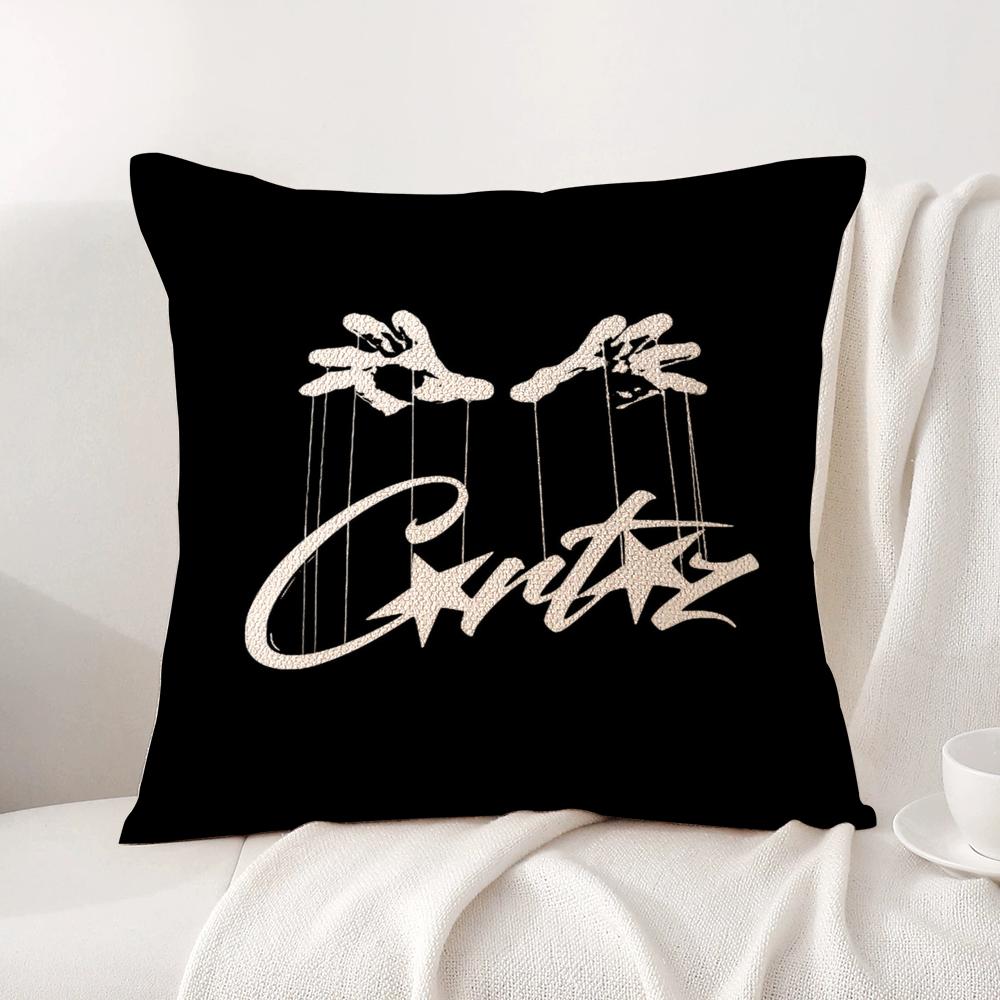 Fashion Brand C_Corteizs Pillow Case Natural Linen Organic Fabric Double-Sided Printing Breathable Perfect For Home Decor