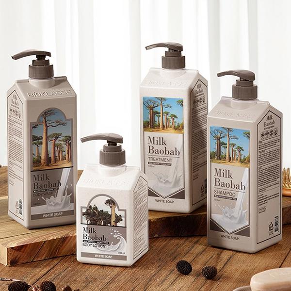 Mleczny Baobab Wielkobiałkowy zabieg pielęgnacyjny na uszkodzenia o smaku białym, 1000ml, 1 koreańska pielęgnacja włosów