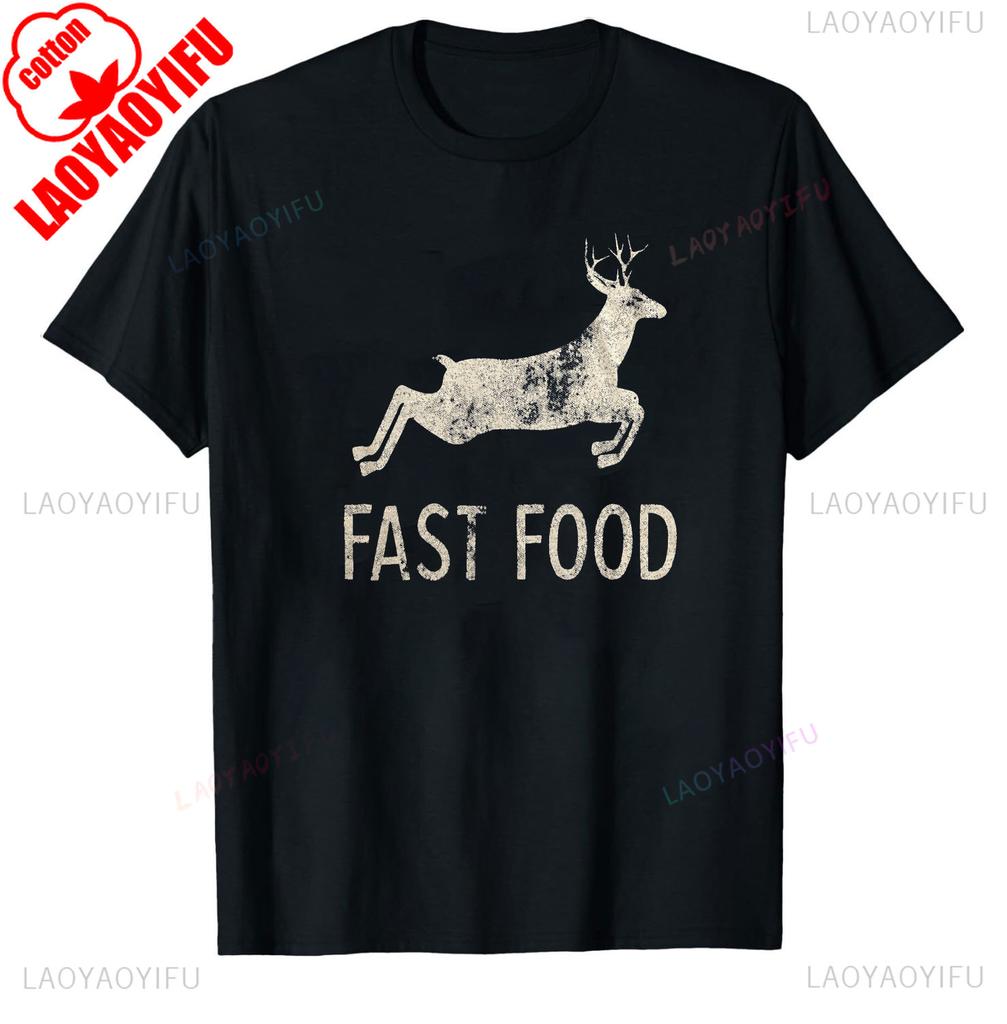 Hunting Unisex Funny Joke Deer Dad Shirts Rude Offensive For Hunters Fast Food Gifts Graphic Tshirts Unisex Tops Tee Shirt Short