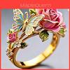 Chinese Style Butterfly Open Ring With Alloy Material For Womens Fashion Jewelry