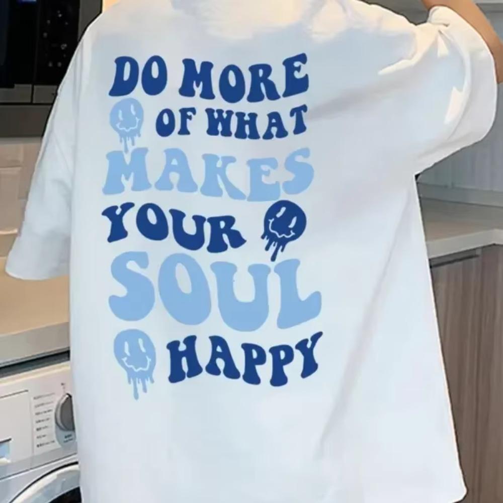 Summer Men's Fashionable Letter Printed Round Neck Off Shoulder T-shirt Street Clothing Regular Slim Fit Soft Short Sleeved