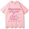 Karma Is A Cat Shirt Taylor Music Men T-Shirt Cat Shirt Tops Taylor Merch Music Tour 2024 Swift O-Neck Short Sleeve Shirts Tees