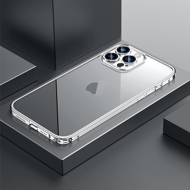 Capa magnética para iPhone 11 12 13 14 Pro Max Capa traseira Magsafe transparente para iPhone 13 Pro Max 12 Capa Moldura de metal Protetor de telefone Lente de vidro