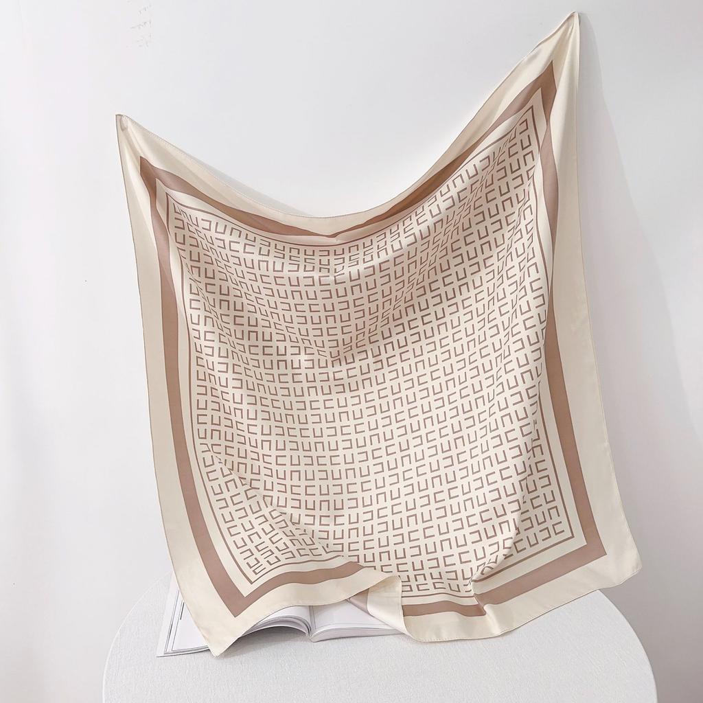 90CM Four Seasons Square Large Square Scarf Luxury Decorative Shirt Professional Headscarf Hairband Sunscreen Headscarf