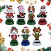 Geschenk für Fahrer und Autoenthusiasten Solarbetriebenes tanzendes Ornament, Kreative Armaturenbrett-Weihnachts-Cartoon-Figur Niedliche Elch-Figuren Auto-Innenraum