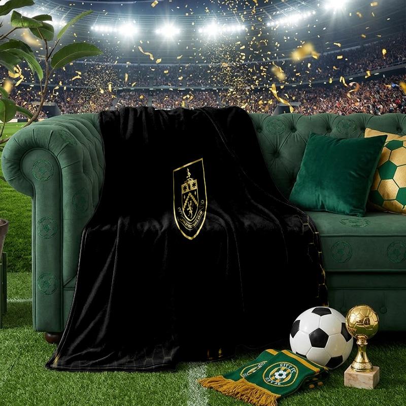Burnley Football Club Throws Blanket Flannel Blankets Plush for Couch Bed Gifts for Men Women Travel Picnic Blanket Christmas Fan Gifts