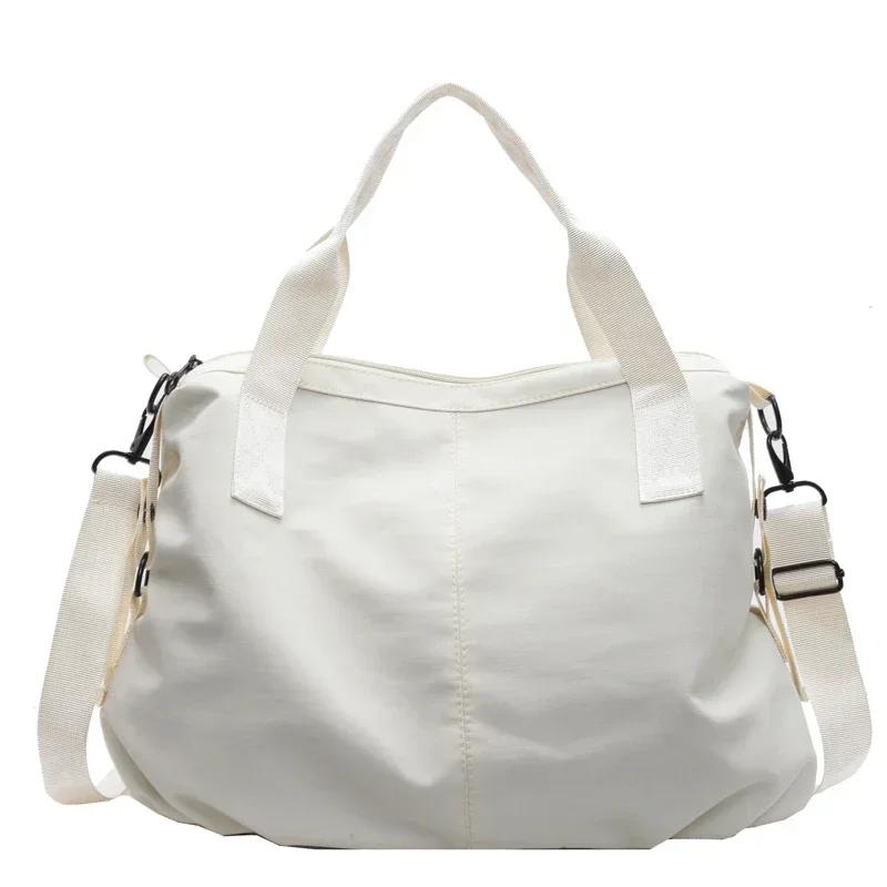 Sacs à bandoulière en nylon de couleurs unies avec fermeture éclair, sacs de poche intérieure de haute qualité pour femmes, sacs à bandoulière de ligne de couture