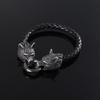 Men 'S Leather Bracelet Vintage Stainless Steel Wolf Head Bracelet Jewelry Exclusively For 
