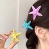 5 Stück Mädchen-Haarnadel mit simulierter Seesternform Haarklammer Stabiler Halt Macaron-Farben Haaraccessoire für den Strandurlaub