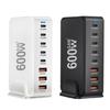 Fast Speed 600W USB C USB A Chargers 8 Port Fast Charging Power Adapter for Laptops, Tablets, and Phones
