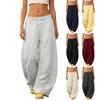 Women's Trendy Loose Fit Elastic Waist Drawstring Wide Leg Sweatpants for Casual Wear and Relaxed Comfort