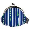 Prairie Dog Coin Purse with Green Onion Made In Furoshiki Japanese Souvenir 2.6-inch Stripe, Japan, Fabric, Pattern,