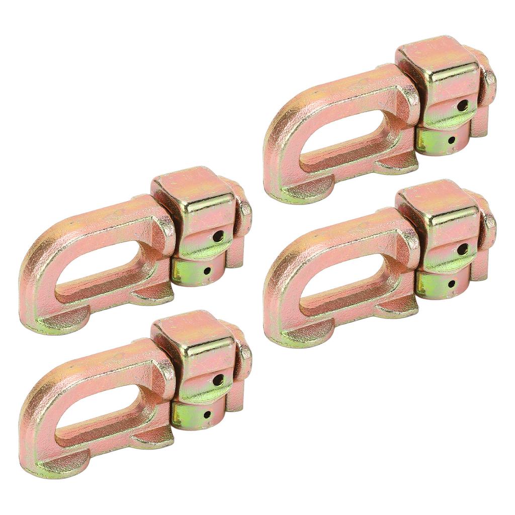 4 Bucăți L Track Fitting cu Știft Dublu pentru Legare Oțel Carbon Șină L Track Fitting cu Știft Dublu pentru Benă Camion Remorcă Control Pickup RV ATV