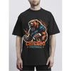 T-shirt homme Chicago Football Bear Graphic, tailles européennes - Col rond, manches courtes, respirant, haut de sport décontracté
