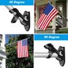 Flag Pole Holder Wall Mount Flagpole Bracket 2 Positions Aluminum Alloy Flagpole Mount for 1" Diameter Flag Pole Outdoor Porch Decor