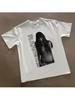 Y2K Harajuku Hip Hop Cute Style Tshirt Unisex Street Style Tshirt with Black and White Portrait Print