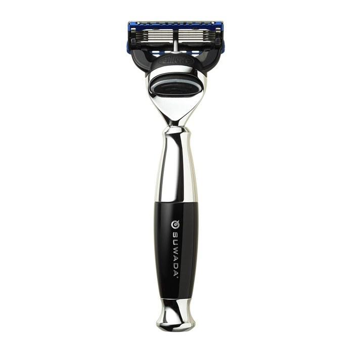 SUWADA Classic Razor Shaving Set Black (Replaceable Blades)