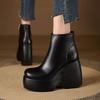 Botines de Plataforma de Moda para Mujer Trifle Skinny Otoño Invierno Tacón Super Alto Cuña