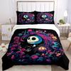 3pcs Fantasy Jack Skellington Bedding Set Includes Quilt Cover and Pillowcases, Suitable for All Seasons B028
