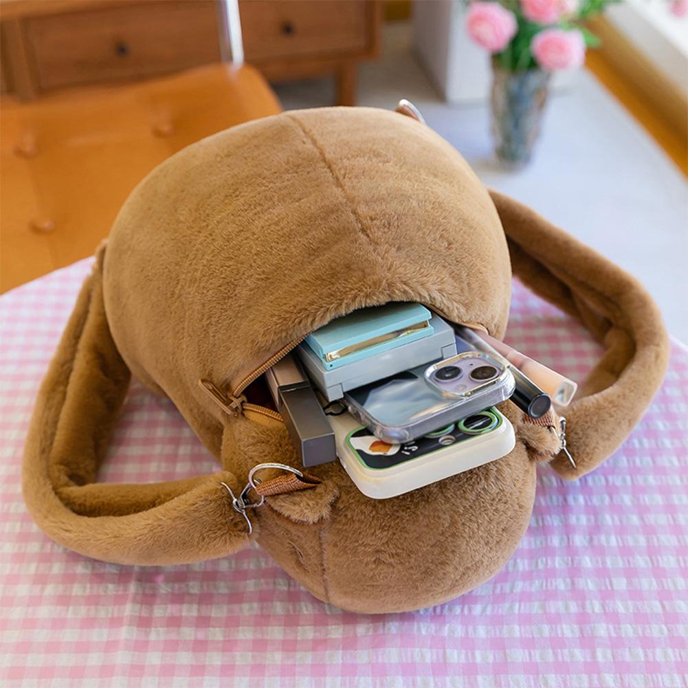 Kinderen Mini Rugzak Tas Grappige Meisjes Anime Crossbody Tas Zacht Meisje Kleine Rugzak Pluche Capybara Schooltas voor Meisjes Kinderen