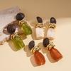 DIGADAGU Metal Wrap Resin Irregular Dangle Earrings New Simple Vintage Earrings Women Daily Jewelry Accessories