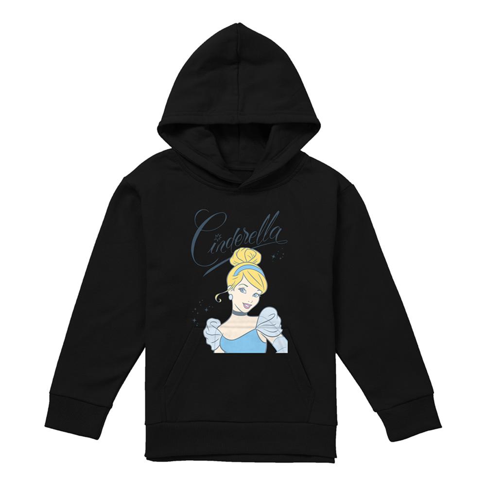 Cinderella Childrens/Kids Headshot With Fancy Script Heather Hoodie