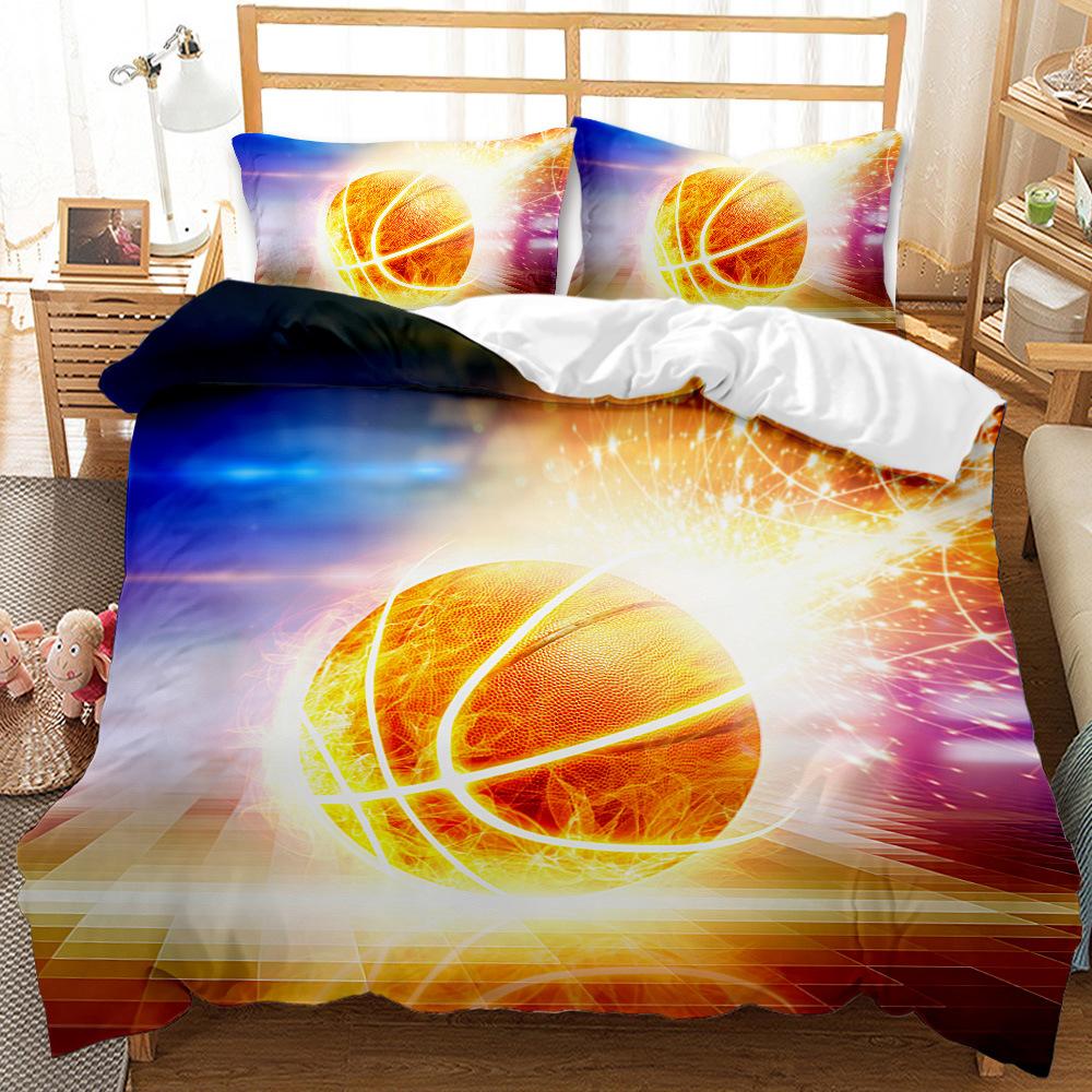 Sports Basketball Quilt Cover Three-Piece Bedding Two-Piece Kit