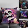 Colorful Skull Cool Cushion Cover Pillowcase Ultra Soft Skin Friendly Fabric Cloud Like Comfort & Concealed Zipper