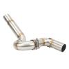 Exhaust Mid Pipe Stainless Steel Elbow Design Leak Free Replacement for Benelli TRK502 2017‑2020