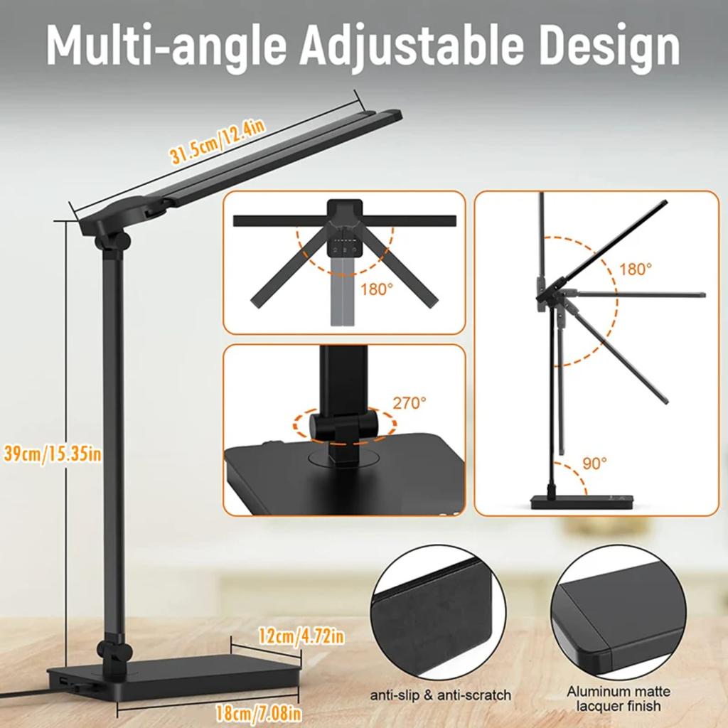 Nouvelle Améliorez la productivité et l'humeur avec cette lampe élégante et fonctionnelle - Parfaite pour les bureaux à domicile, les chambres d'étudiants ou les espaces d'étude. À