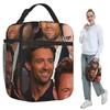 Hugh Jackman Photo Collage Insulated Lunch Bag for Kids School Cooler Thermal Food Box Tote Portable Lunch Boxes Container